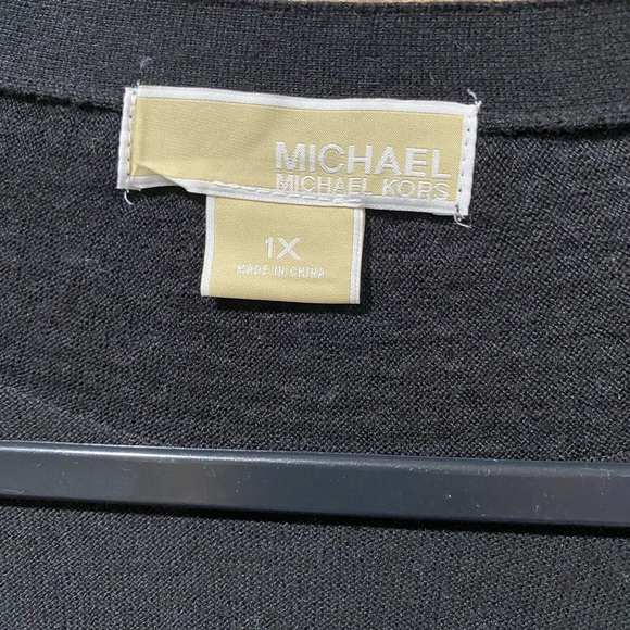 Michael Kors Embellished Black Sweater Cardigan Size 1X - Picture 4 of 4